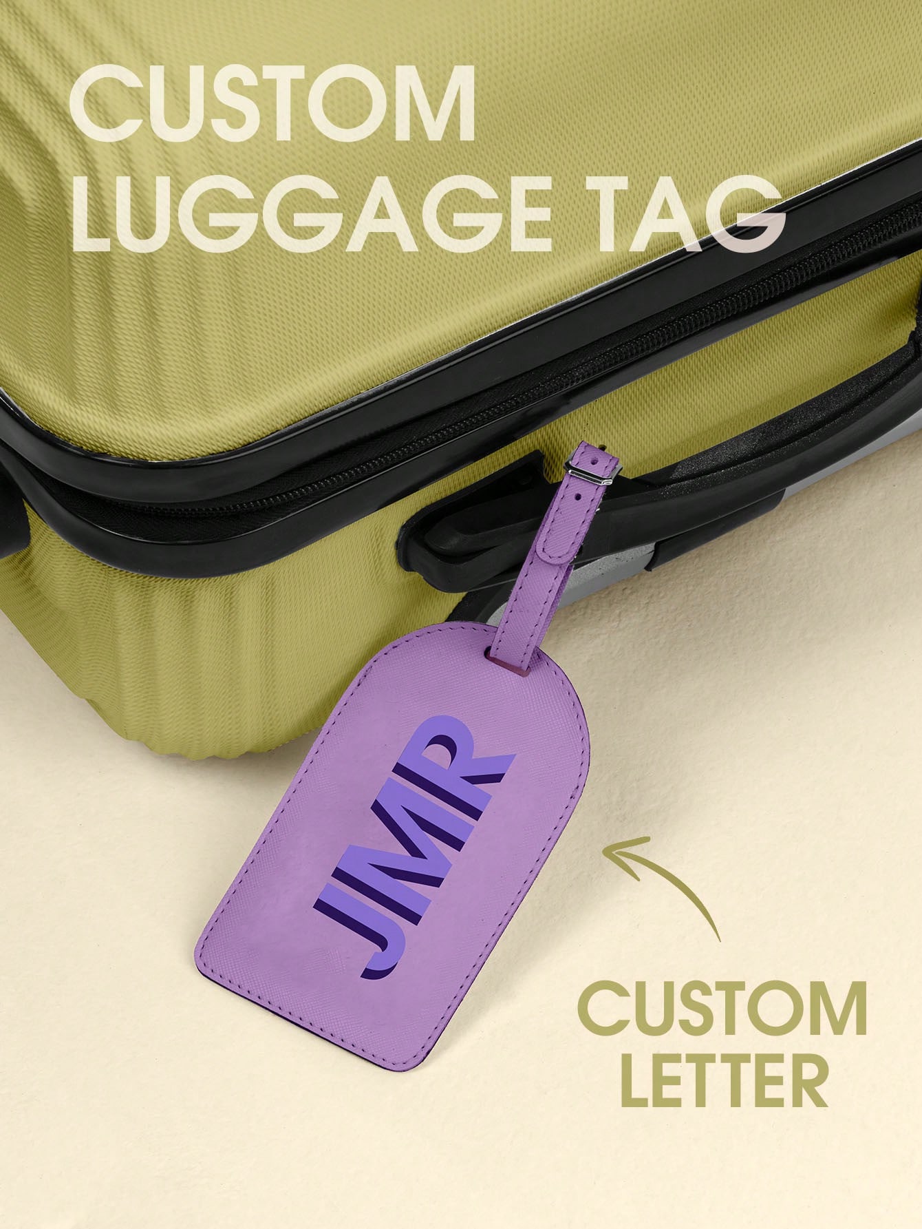 Travel Accessories And Bags - Gepersonaliseerde initialen bagagelabel, op maat gemaakte