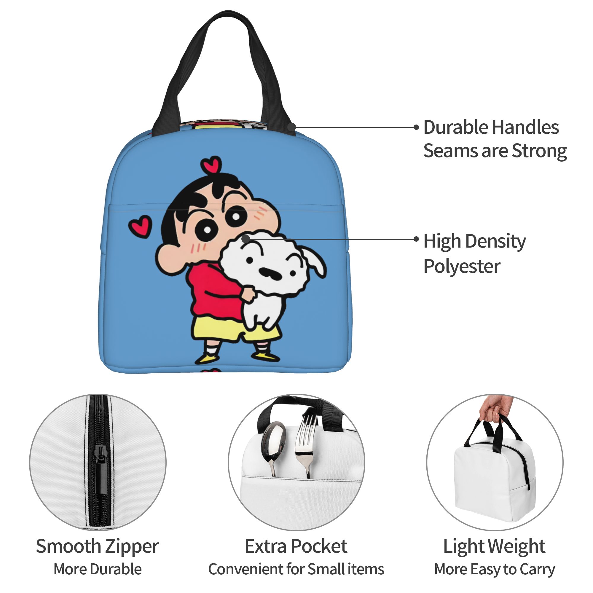 Travel Accessories 2022 - Kleurpotloden S-Shinchans geïsoleerde lunchtas Waterdicht Cartoon