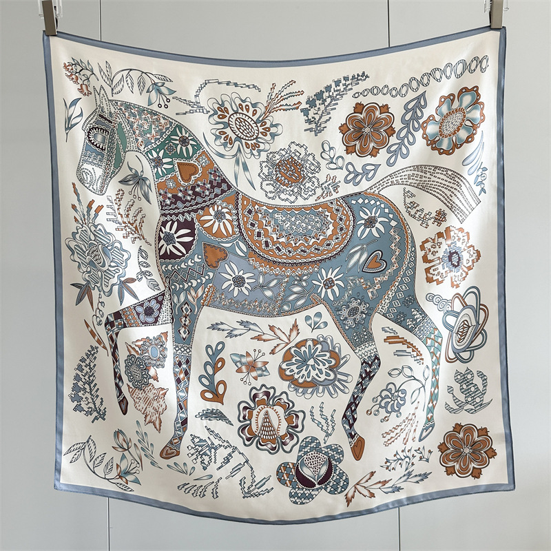Travel Accessories To Gift - Paardenprint Dames 90CM Bandana's 90 Sjaals