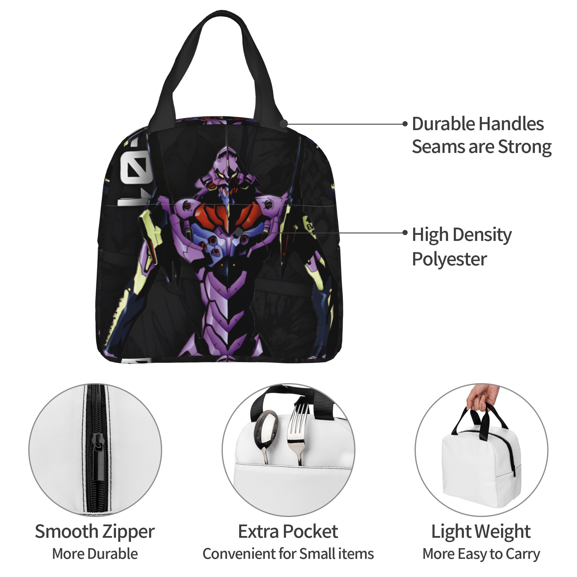 Travel Accessories 2022 - E-Evangelions Thermisch geïsoleerde lunchtassen Dames Mecha-stijl