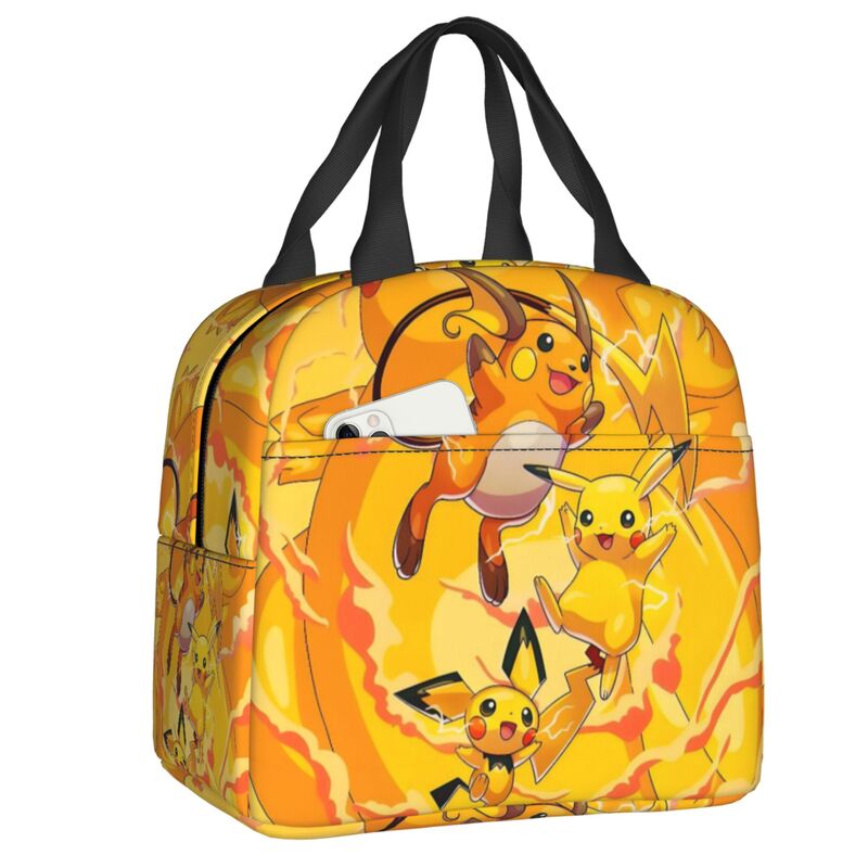 Travel Accessories 2022 - Aangepaste P-Pikachus Kawaii geïsoleerde lunchtas Draagbare