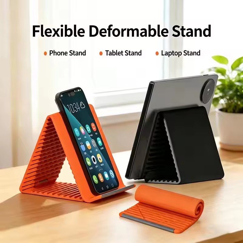 Travel Accessories Gadget - Luie draagbare telefoonstandaard Siliconen desktop tablet-laptophouder