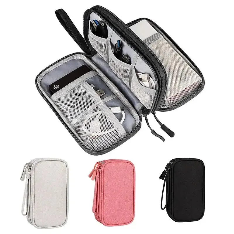 Cable Organizer Travel - 1 STKS Grijs/Zwart/Roze/Marineblauw NIEUWE Reisorganisator Tas