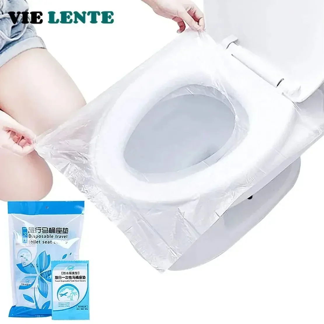 Travel Accessories Gadget - 10/50PCS Biologisch afbreekbare wegwerp plastic toiletbrilhoes