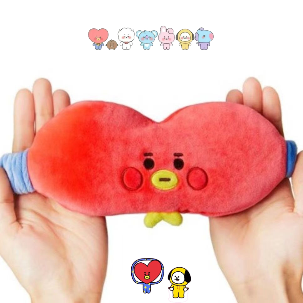 Travel Accessories To Gift - BT21 cartoon schattig pluche oogmasker Kawaii