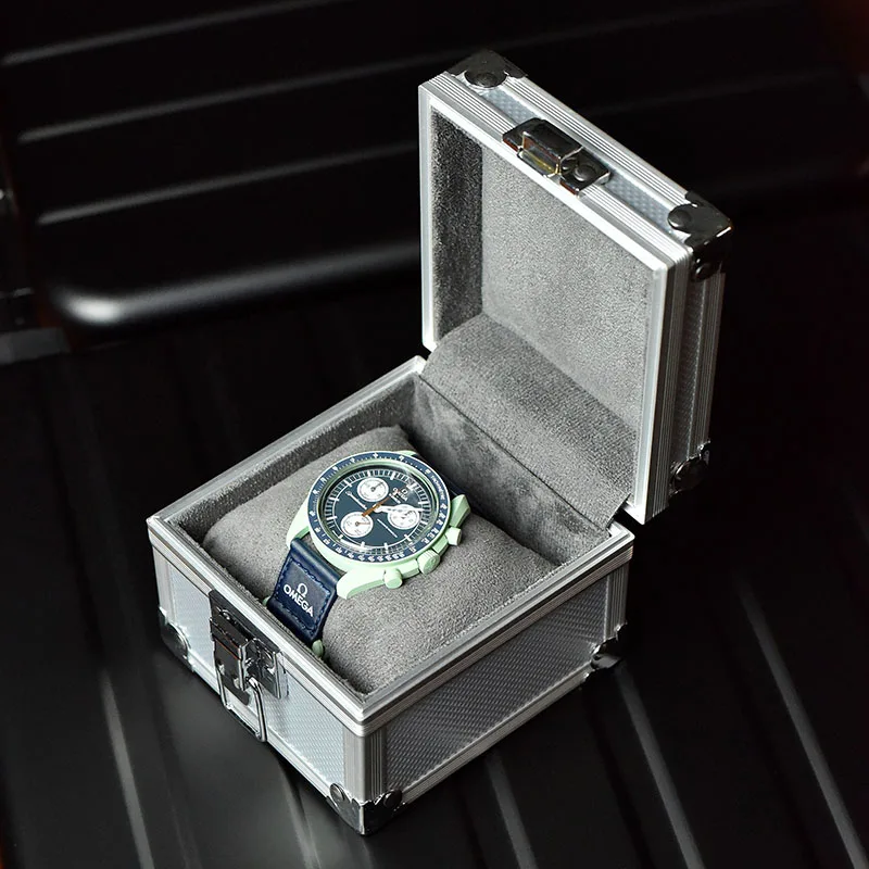 Travel Accessories Gifts For Men - Draagbare Aluminium Horlogekasten Mechanisch Horloge Organizer